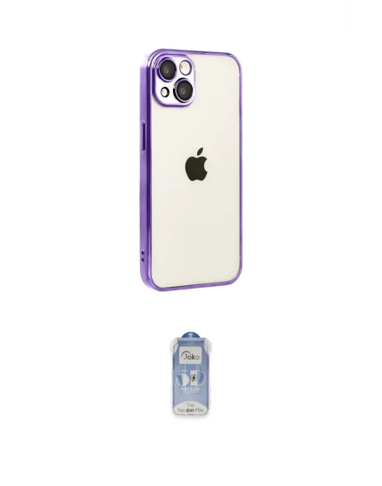 ieg™ iPhone 15 Kılıf Vadi Minimal - Siyah Joko Magic 5D Cam