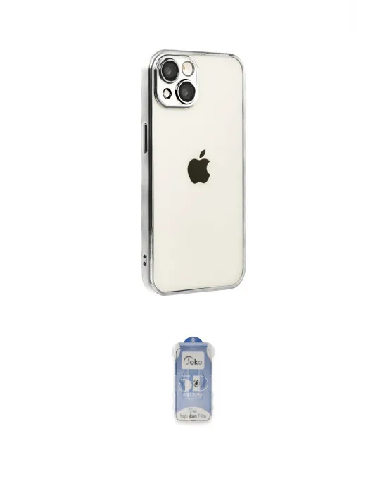ieg™ iPhone 15 Kılıf Vadi Minimal - Siyah Joko Magic 5D Cam