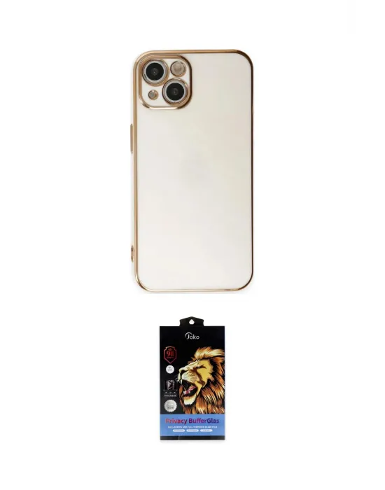 ieg™ iPhone 15 Kılıf Yankı Serisi - Siyah Buffer Hayalet Cam Ekran Koruyucu