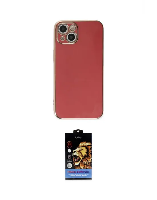 ieg™ iPhone 15 Kılıf Yankı Serisi - Siyah Buffer Hayalet Cam Ekran Koruyucu
