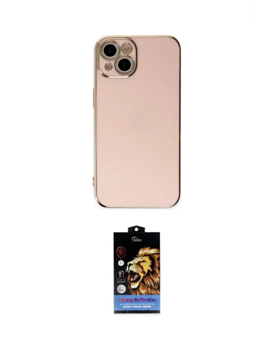 ieg™ iPhone 15 Kılıf Yankı Serisi - Siyah Buffer Hayalet Cam Ekran Koruyucu