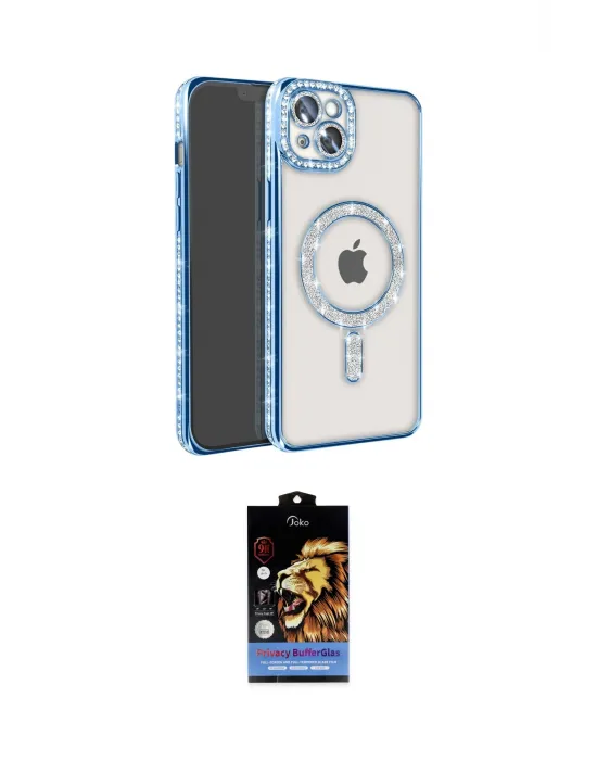 ieg™ iPhone 15 Kılıf Zirve Doku Prime - Siyah Buffer Hayalet Cam Ekran Koruyucu