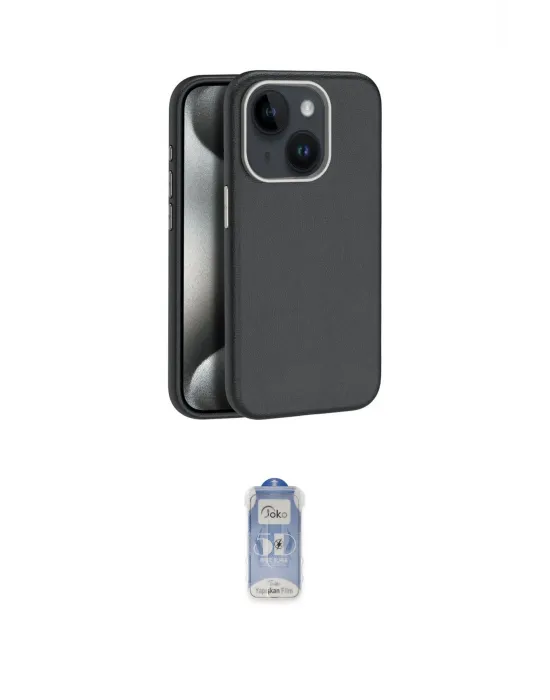 ieg™ iPhone 15 Kılıf Zirve Modern Prime - Siyah Joko Magic 5D Cam