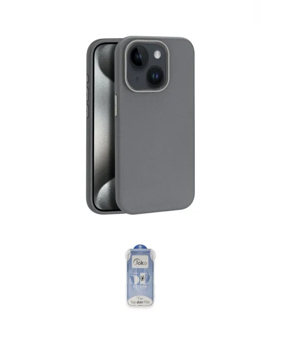 ieg™ iPhone 15 Kılıf Zirve Modern Prime - Siyah Joko Magic 5D Cam