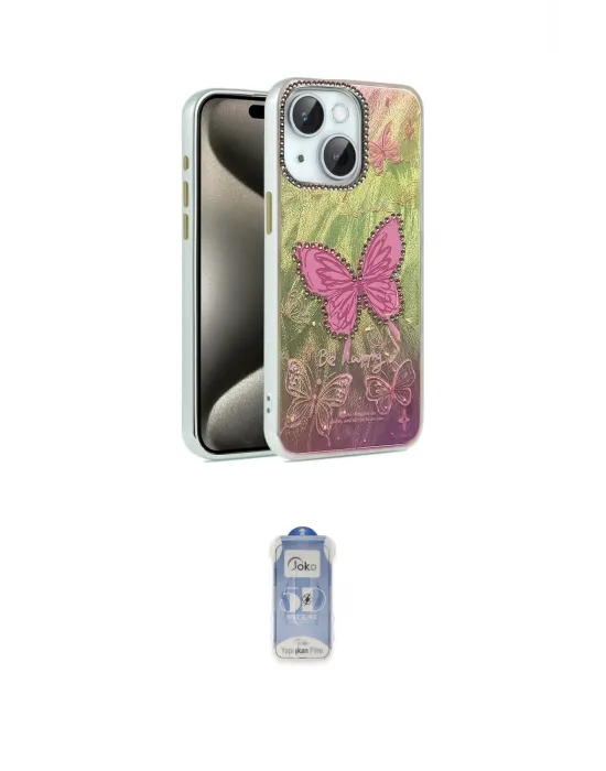 ieg™ iPhone 15 Kılıf Zirve Modern Prime - Siyah Joko Magic 5D Cam