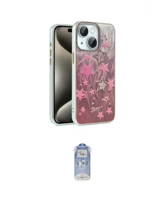 ieg™ iPhone 15 Kılıf Zirve Modern Prime - Siyah Joko Magic 5D Cam