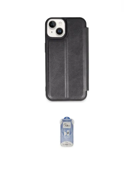 ieg™ iPhone 15 Kılıf Zirve Yansıma Serisi - Siyah Joko Magic 5D Cam