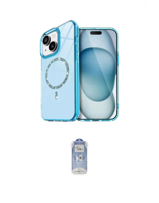 ieg™ iPhone 15 Plus Kılıf Kıvılcım Form Prime - Siyah Joko Magic 5D Cam