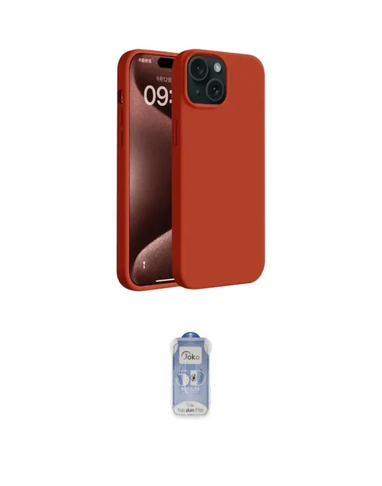 ieg™ iPhone 15 Plus Kılıf Kozmos Yansıma Özel Seri - Siyah Joko Magic 5D Cam