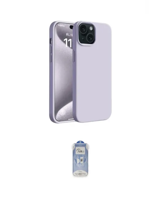 ieg™ iPhone 15 Plus Kılıf Kozmos Yansıma Özel Seri - Siyah Joko Magic 5D Cam