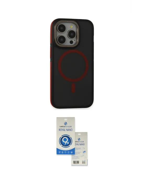 ieg™ iPhone 15 Pro Kılıf Ahenk Form Serisi - Şeffaf Royal Nano Ekran Koruyucu
