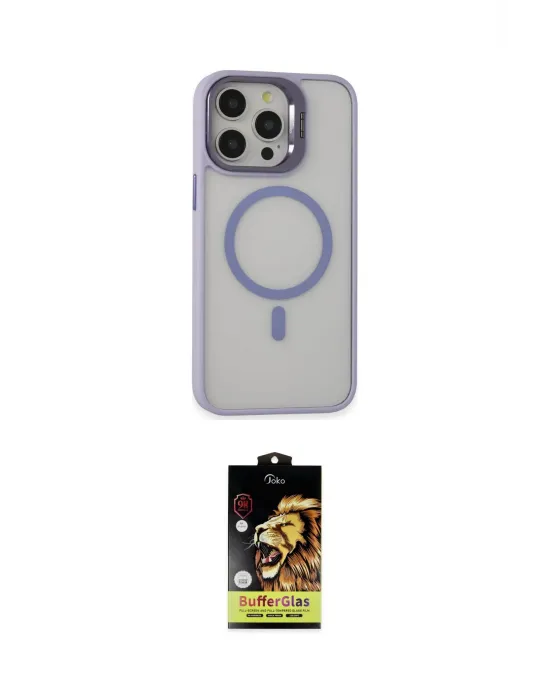 ieg™ iPhone 15 Pro Kılıf Ahenk Klasik Özel Seri - Siyah Buffer Cam Ekran Koruyucu
