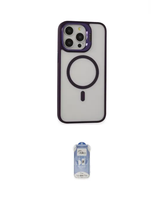 ieg™ iPhone 15 Pro Kılıf Ahenk Klasik Özel Seri - Siyah Joko Magic 5D Cam