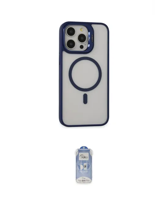 ieg™ iPhone 15 Pro Kılıf Ahenk Klasik Özel Seri - Siyah Joko Magic 5D Cam