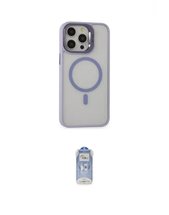 ieg™ iPhone 15 Pro Kılıf Ahenk Klasik Özel Seri - Siyah Joko Magic 5D Cam