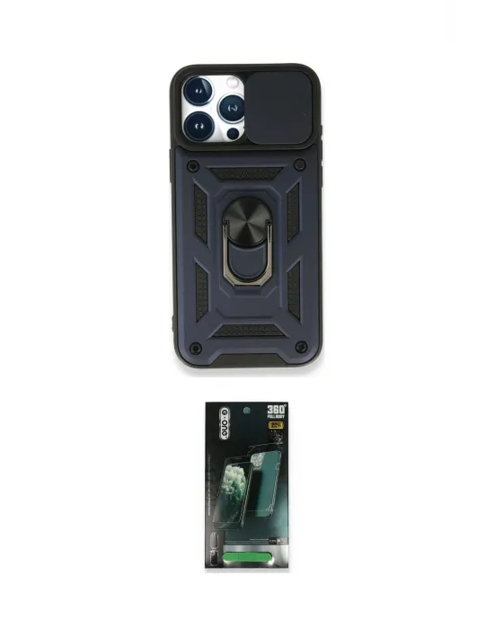ieg™ iPhone 15 Pro Kılıf Ahenk Klasik - Şeffaf 360 Full Body Arka Koruyucu