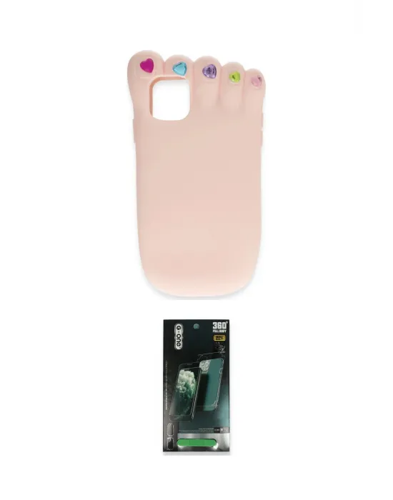 ieg™ iPhone 15 Pro Kılıf Akış Yansıma - Şeffaf 360 Full Body Arka Koruyucu