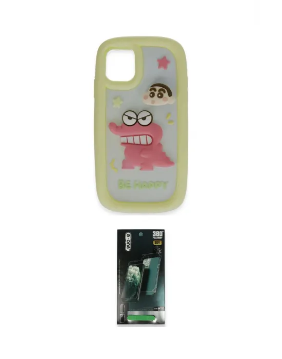 ieg™ iPhone 15 Pro Kılıf Akış Yansıma - Şeffaf 360 Full Body Arka Koruyucu