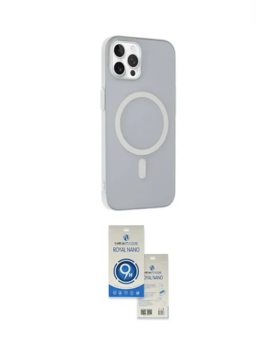 ieg™ iPhone 15 Pro Kılıf Çekirdek Modern Prime - Şeffaf Royal Nano Ekran Koruyucu