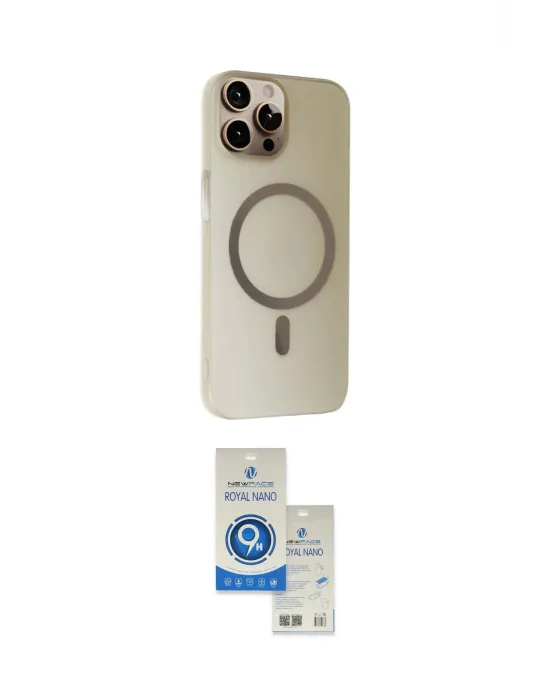 ieg™ iPhone 15 Pro Kılıf Çekirdek Modern Prime - Şeffaf Royal Nano Ekran Koruyucu