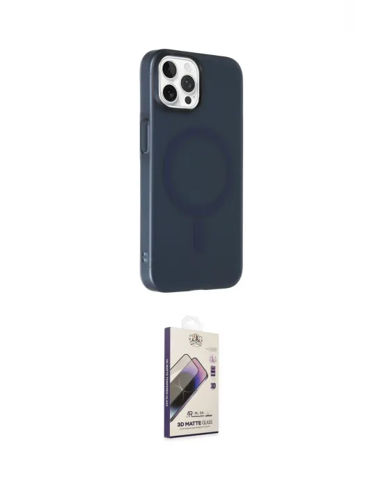 ieg™ iPhone 15 Pro Kılıf Çekirdek Modern Prime - Siyah Bilvis 3D Mat Cam Ekran Koruyucu