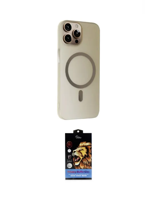 ieg™ iPhone 15 Pro Kılıf Çekirdek Modern Prime - Siyah Buffer Hayalet Cam Ekran Koruyucu