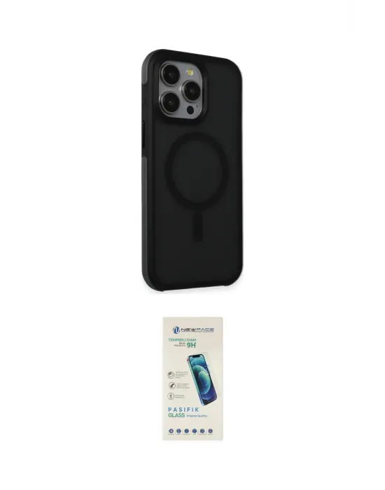 ieg™ iPhone 15 Pro Kılıf Çekirdek Yansıma Prime - Şeffaf Pasifik Cam Ekran Koruyucu