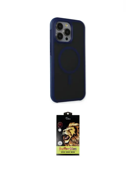 ieg™ iPhone 15 Pro Kılıf Çekirdek Yansıma Prime - Siyah Buffer Cam Ekran Koruyucu