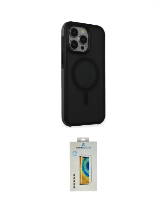 ieg™ iPhone 15 Pro Kılıf Çekirdek Yansıma Prime - Siyah Polymer Nano Ekran Koruyucu