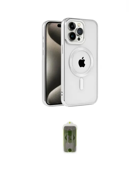 ieg™ iPhone 15 Pro Kılıf Eksen Form Koleksiyonu - Siyah Joko Magic 5D Hayalet Cam