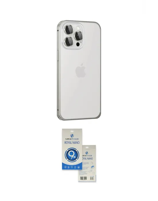 ieg™ iPhone 15 Pro Kılıf Eksen Form Serisi - Şeffaf Royal Nano Ekran Koruyucu