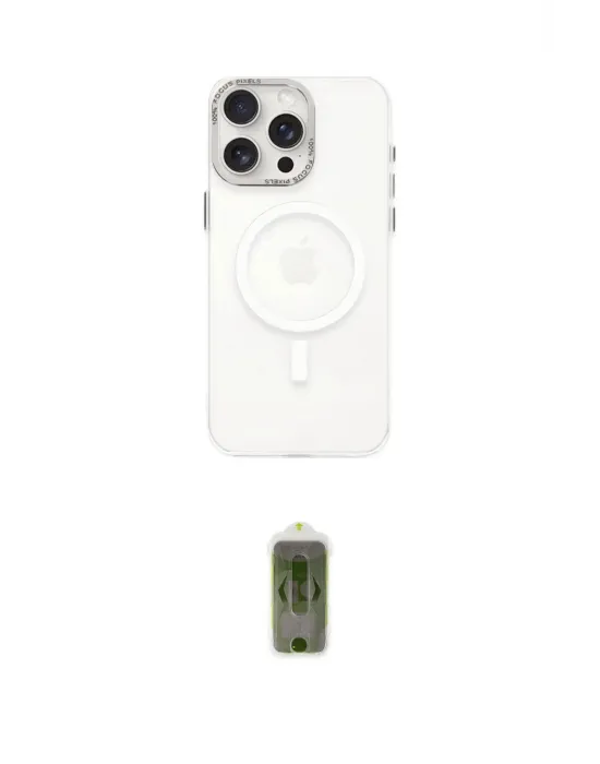ieg™ iPhone 15 Pro Kılıf Eksen Işık Prime - Siyah Joko Magic 5D Hayalet Cam