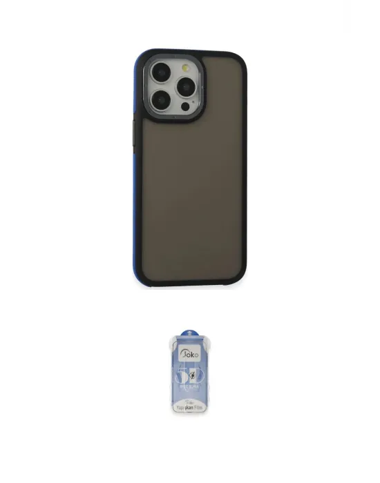 ieg™ iPhone 15 Pro Kılıf Eksen Işık - Siyah Joko Magic 5D Cam