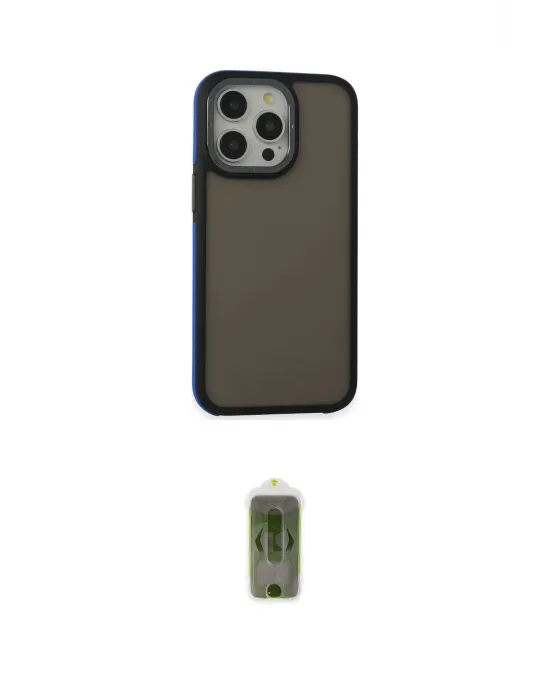 ieg™ iPhone 15 Pro Kılıf Eksen Işık - Siyah Joko Magic 5D Hayalet Cam