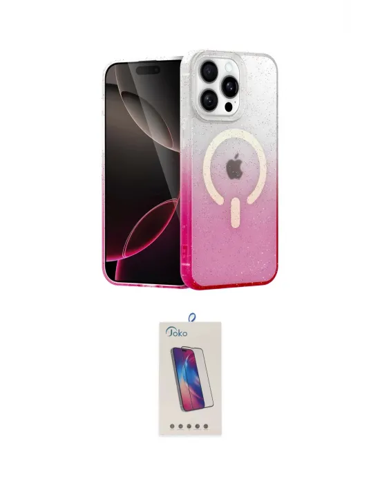 ieg™ iPhone 15 Pro Kılıf Eksen Minimal Özel Seri - Siyah Joko 5D Cam
