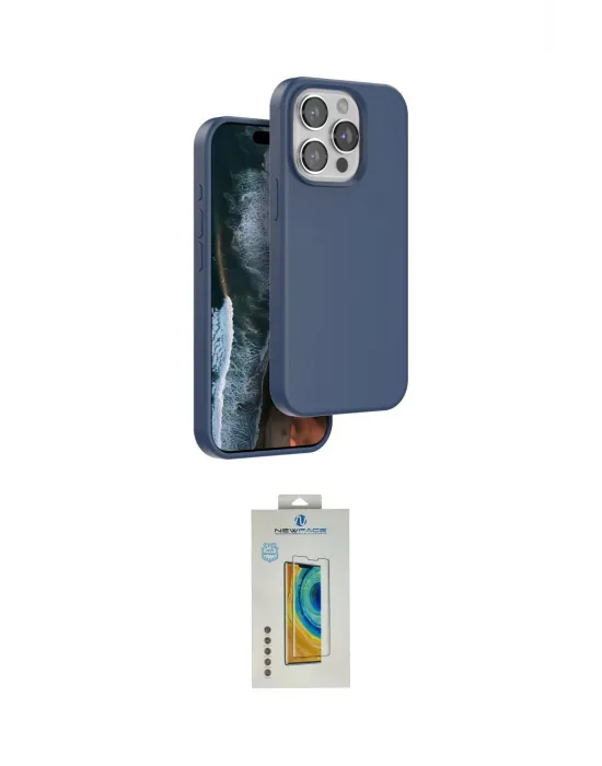 ieg™ iPhone 15 Pro Kılıf Kıvılcım Çizgi Serisi - Siyah Polymer Nano Ekran Koruyucu