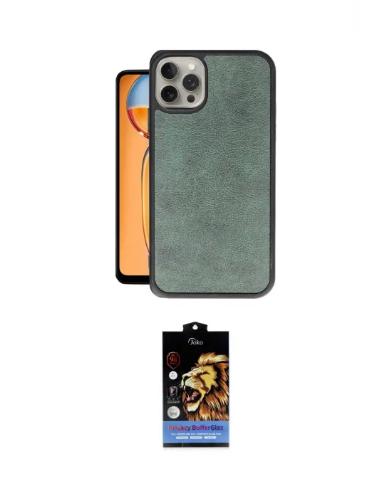 ieg™ iPhone 15 Pro Kılıf Kıvılcım Işık Serisi - Siyah Buffer Hayalet Cam Ekran Koruyucu
