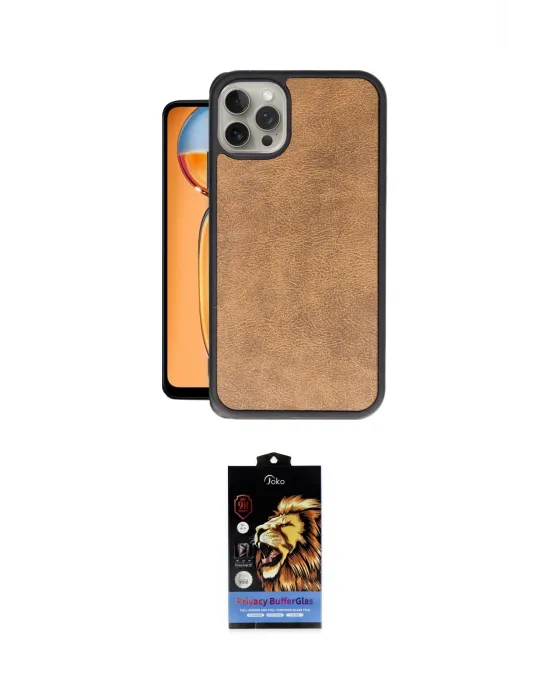ieg™ iPhone 15 Pro Kılıf Kıvılcım Işık Serisi - Siyah Buffer Hayalet Cam Ekran Koruyucu