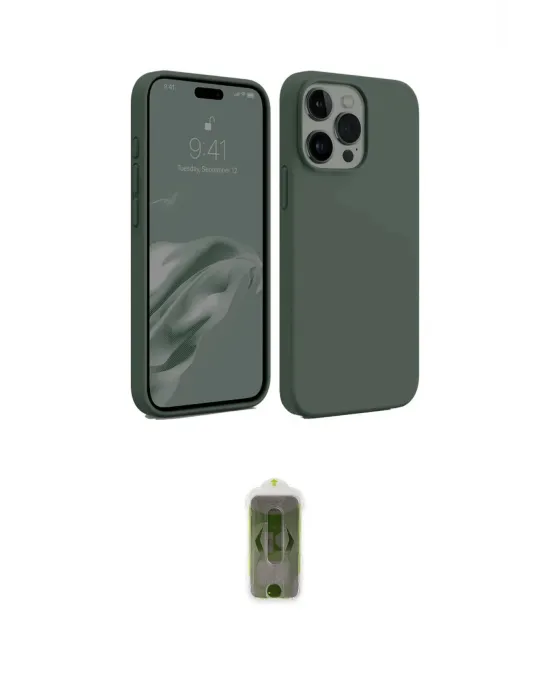 ieg™ iPhone 15 Pro Kılıf Kozmos Yansıma Özel Seri - Siyah Joko Magic 5D Hayalet Cam