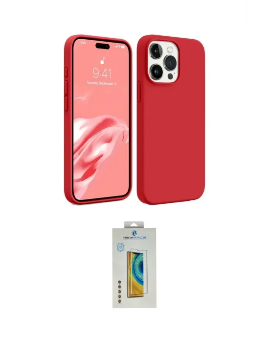 ieg™ iPhone 15 Pro Kılıf Kozmos Yansıma Özel Seri - Siyah Polymer Nano Ekran Koruyucu