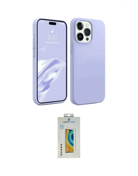 ieg™ iPhone 15 Pro Kılıf Kozmos Yansıma Özel Seri - Siyah Polymer Nano Ekran Koruyucu