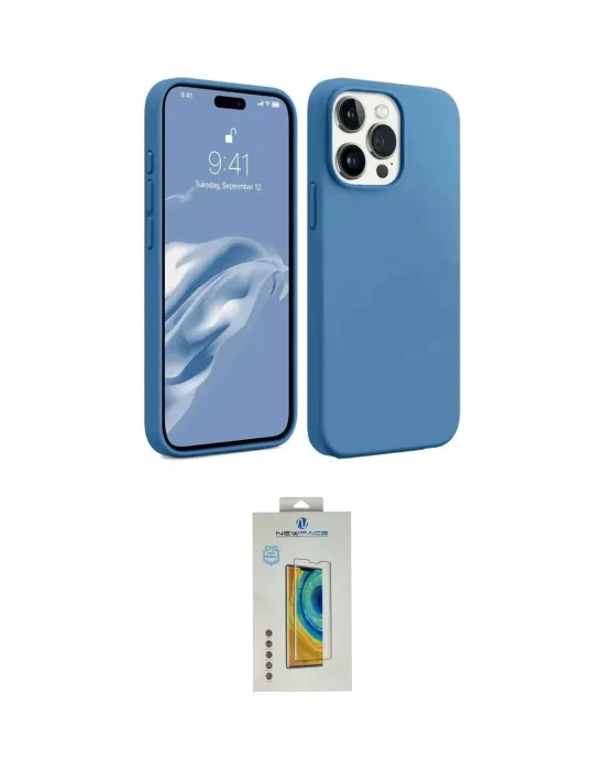ieg™ iPhone 15 Pro Kılıf Kozmos Yansıma Özel Seri - Siyah Polymer Nano Ekran Koruyucu