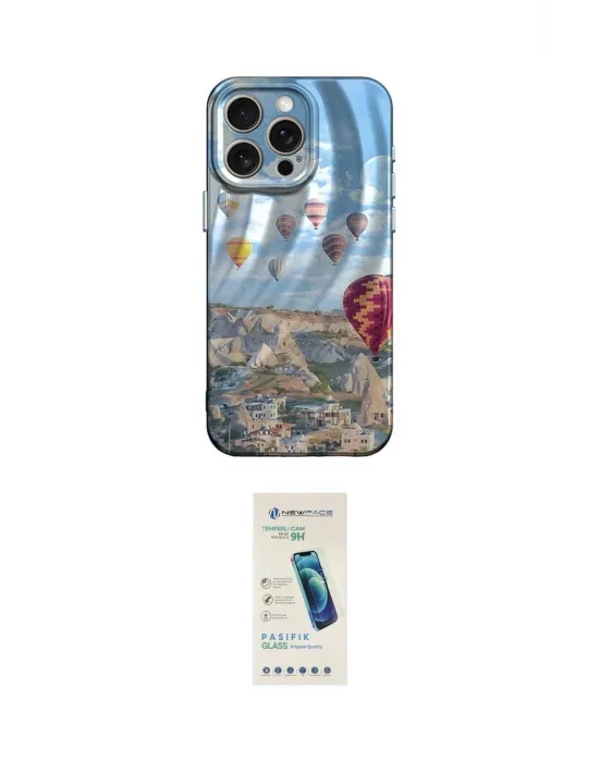 ieg™ iPhone 15 Pro Kılıf Nova Doku Prime - Şeffaf Pasifik Cam Ekran Koruyucu