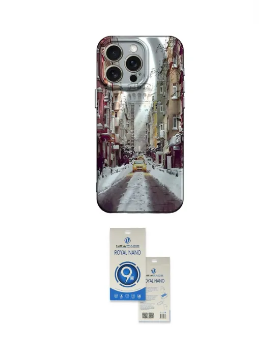ieg™ iPhone 15 Pro Kılıf Nova Doku Prime - Şeffaf Royal Nano Ekran Koruyucu