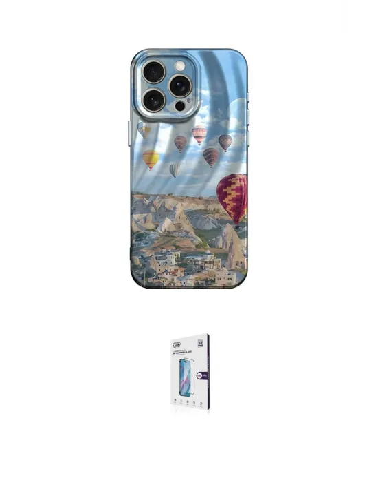 ieg™ iPhone 15 Pro Kılıf Nova Doku Prime - Siyah Bilvis 0.18mm Plus Cam Ekran Koruyucu