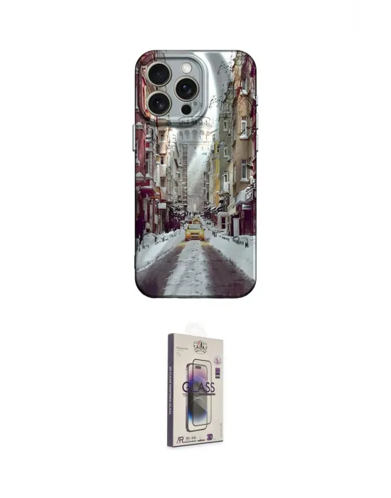 ieg™ iPhone 15 Pro Kılıf Nova Doku Prime - Siyah Bilvis 3D Cam Ekran Koruyucu