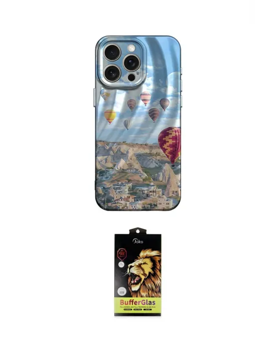 ieg™ iPhone 15 Pro Kılıf Nova Doku Prime - Siyah Buffer Cam Ekran Koruyucu