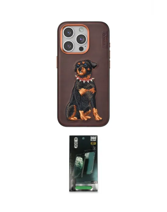 ieg™ iPhone 15 Pro Kılıf Nova Form Koleksiyonu - Şeffaf 360 Full Body Arka Koruyucu