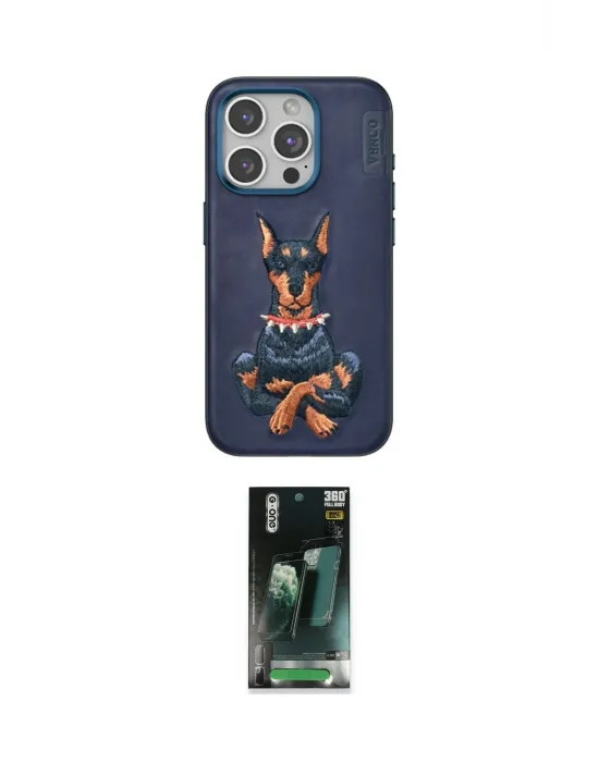 ieg™ iPhone 15 Pro Kılıf Nova Form Koleksiyonu - Şeffaf 360 Full Body Arka Koruyucu