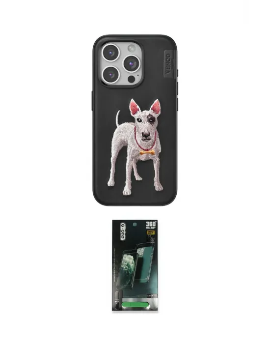 ieg™ iPhone 15 Pro Kılıf Nova Form Koleksiyonu - Şeffaf 360 Full Body Arka Koruyucu